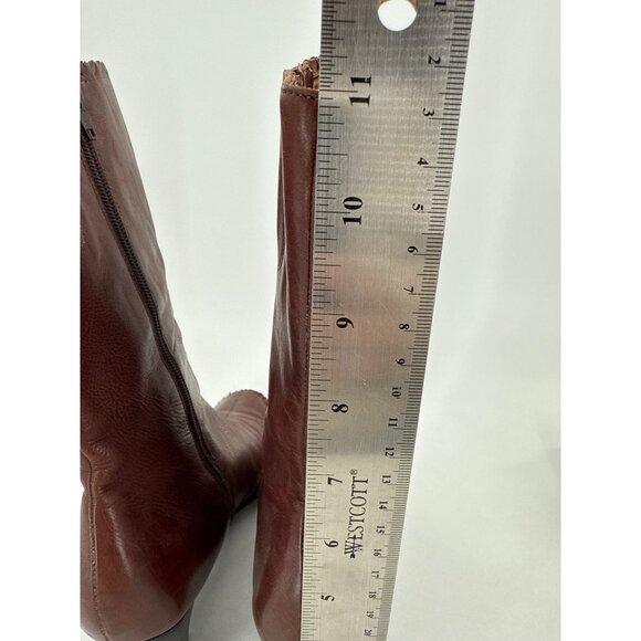 Pikolinos Brown Leather Mid-Calf Boots With Side Zip & Braided detail 10.5 (41) - Picture 9 of 12